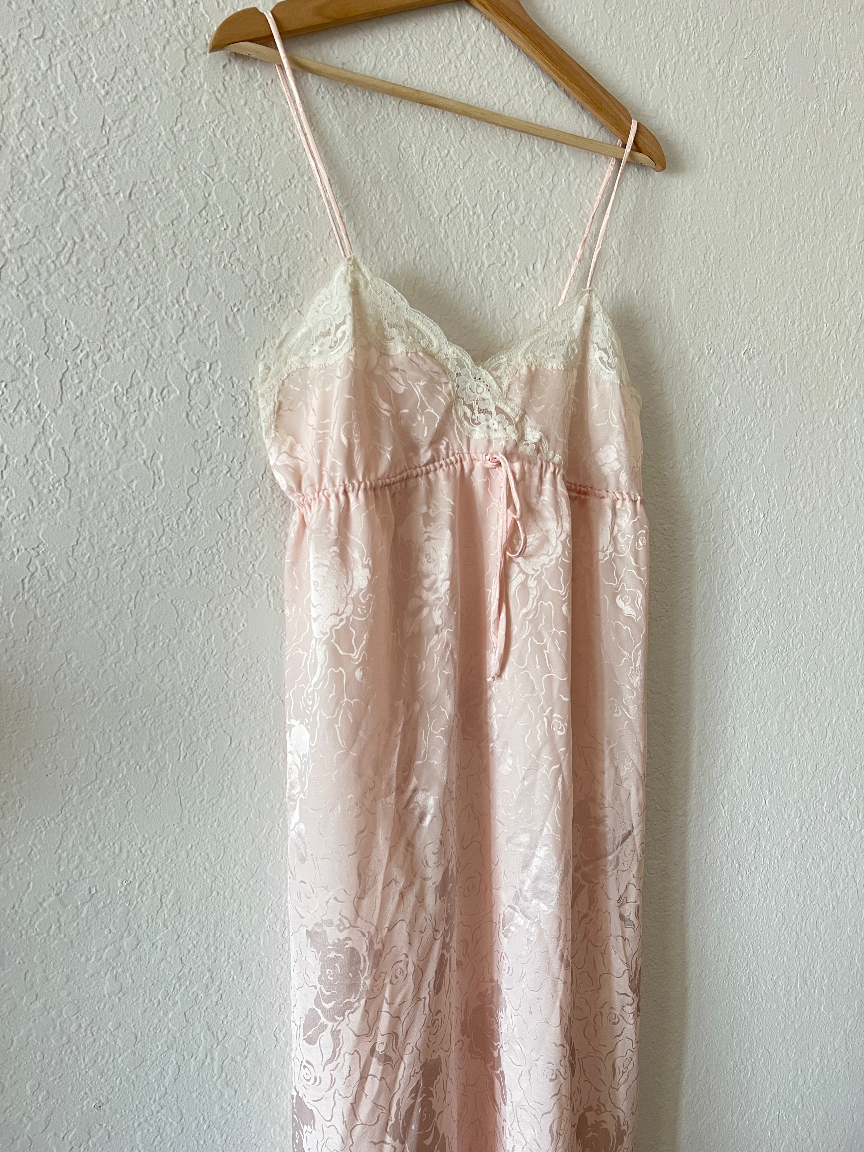 Vintage Pink Lace Slip Dress Makav Studio Vintage Pink Lace Slip Dress Makav Studio