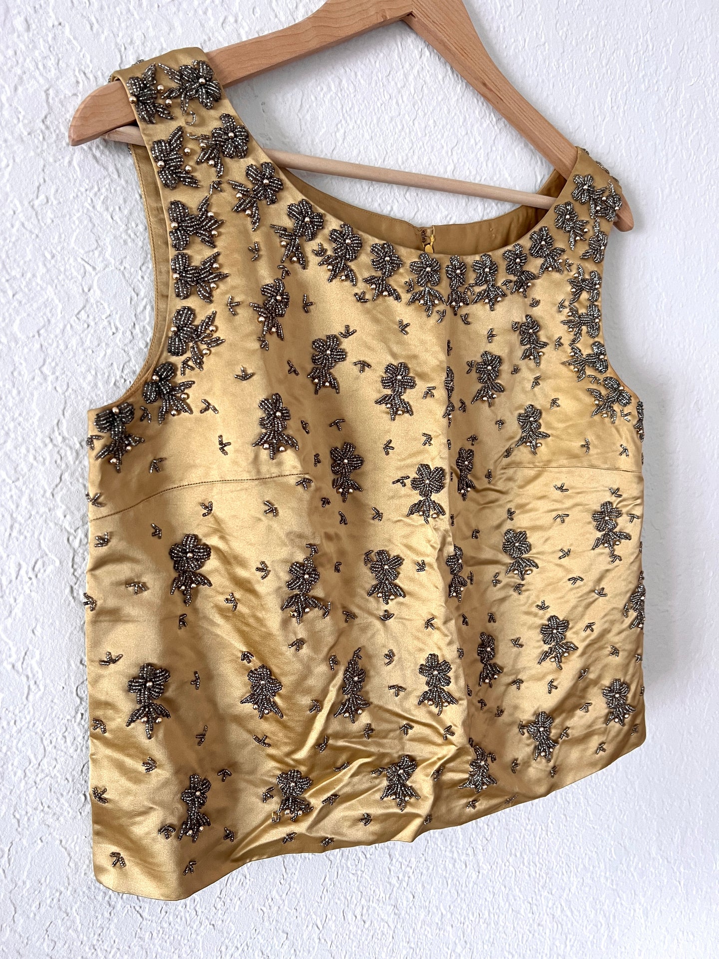 Vintage Gold Beaded Top