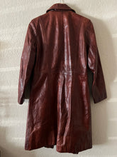 Load image into Gallery viewer, Vintage Long Leather Coat
