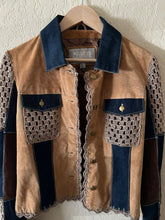 Load image into Gallery viewer, Vintage Suede, Crotchet &amp; Denim Patchwork Jacket
