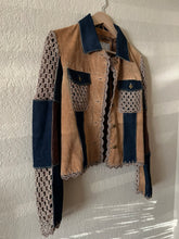 Load image into Gallery viewer, Vintage Suede, Crotchet &amp; Denim Patchwork Jacket
