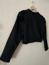 Load image into Gallery viewer, Vintage Cropped Black Tassel Jacket

